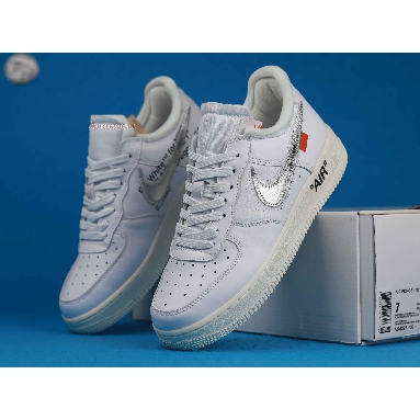 Off-White x Nike Air Force 1 Low ComplexCon Exclusive AO4297-100 White/Metallic Silver-Sail Sneakers