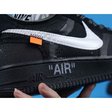 Off-White x Nike Air Force 1 Low Black AO4606-001 Black/White-Cone-Black Mens Womens Shoes