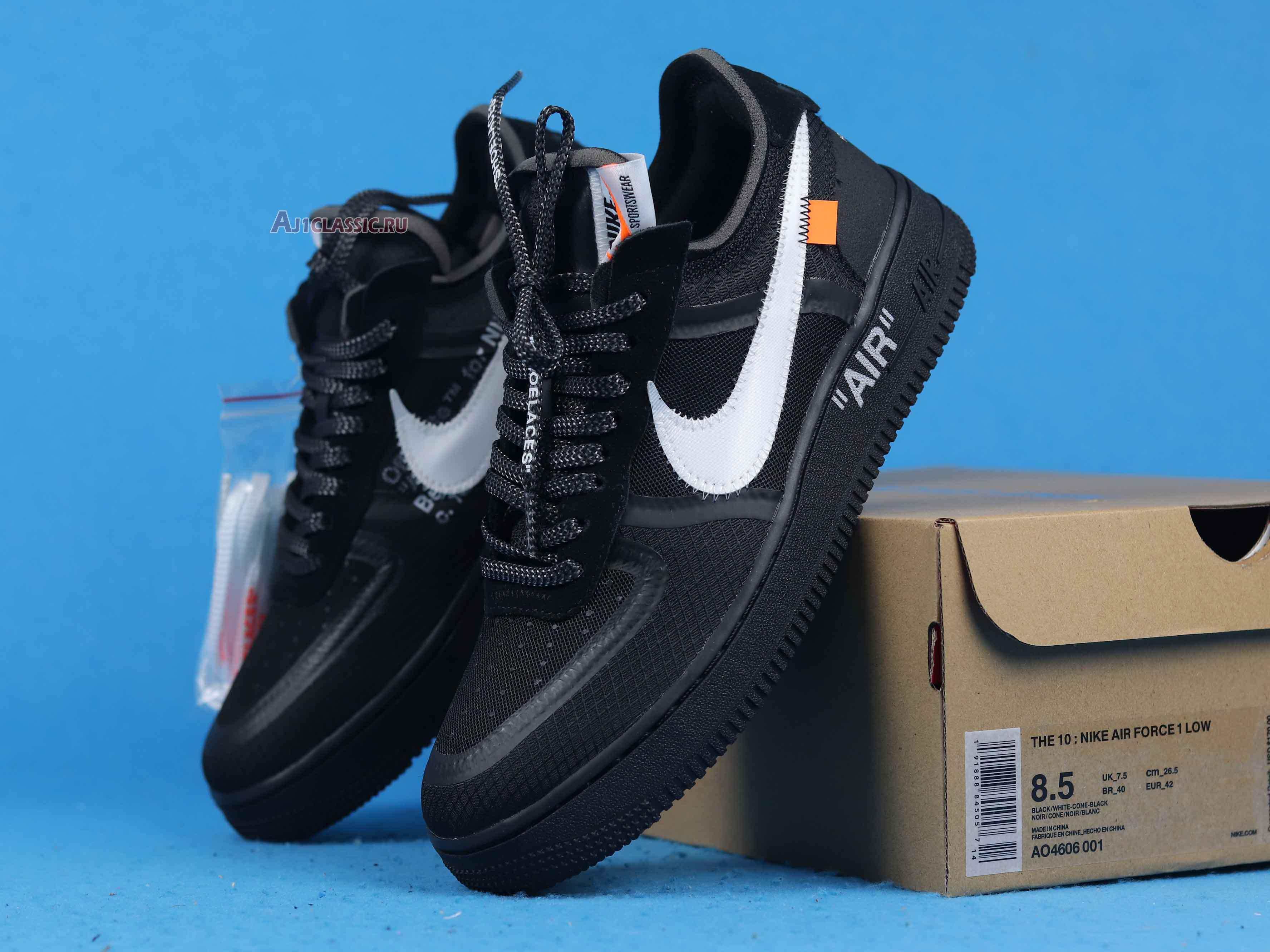 New Off-White x Nike Air Force 1 Low "Black" AO4606-001 Shoes