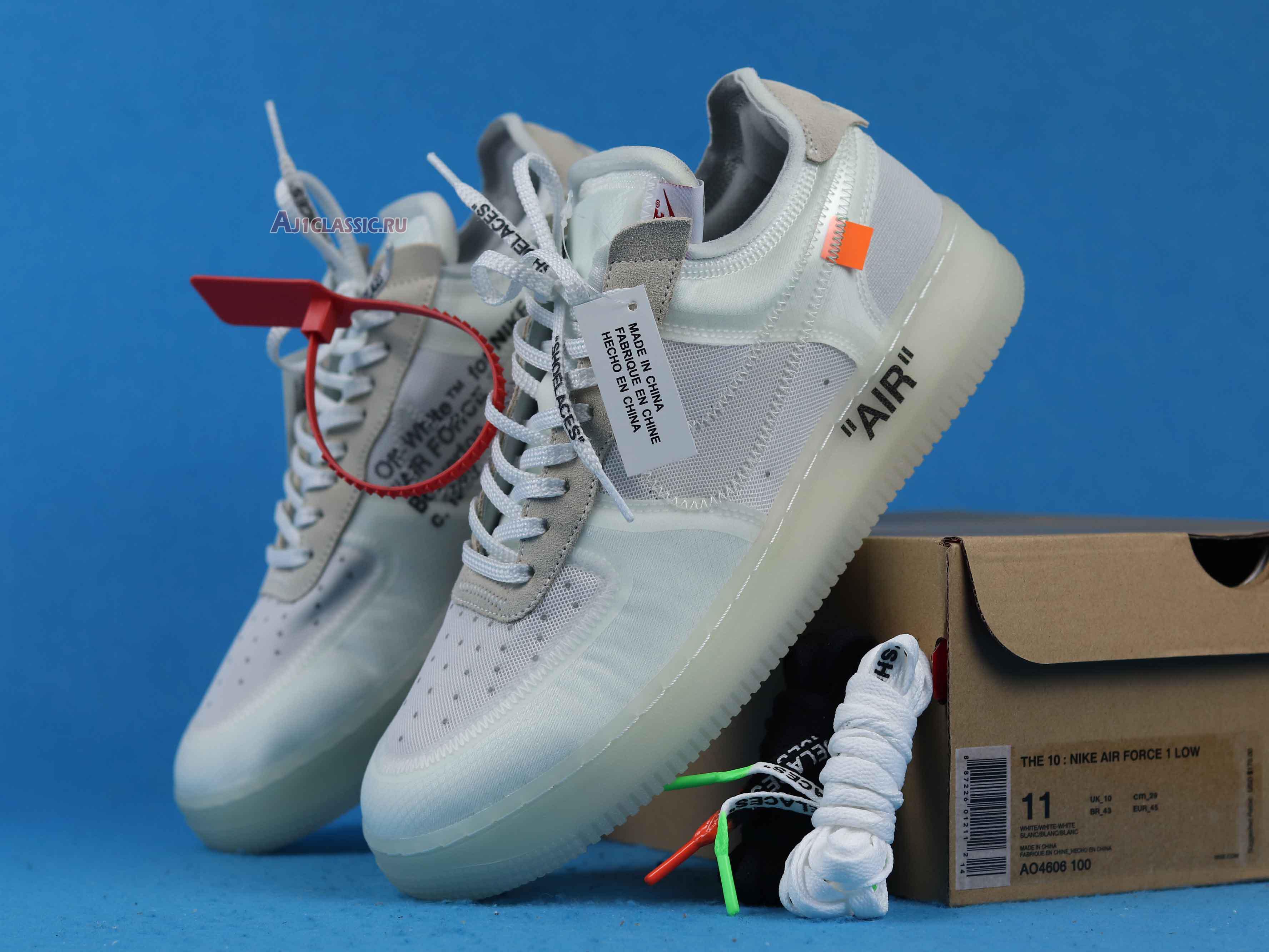 New Off-White x Nike Air Force 1 Low "The Ten" AO4606-100 Shoes