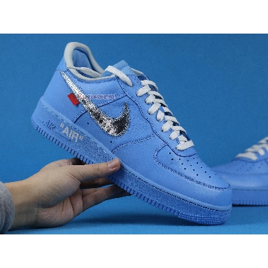 Off-White x Nike Air Force 1 Low 07 MCA CI1173-400 University Blue/White-University Red-Metallic Silver Mens Womens Shoes