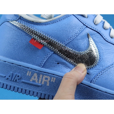 Off-White x Nike Air Force 1 Low 07 MCA CI1173-400 University Blue/White-University Red-Metallic Silver Mens Womens Shoes