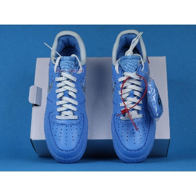 Off-White x Nike Air Force 1 Low 07 MCA CI1173-400 University Blue/White-University Red-Metallic Silver Mens Womens Shoes