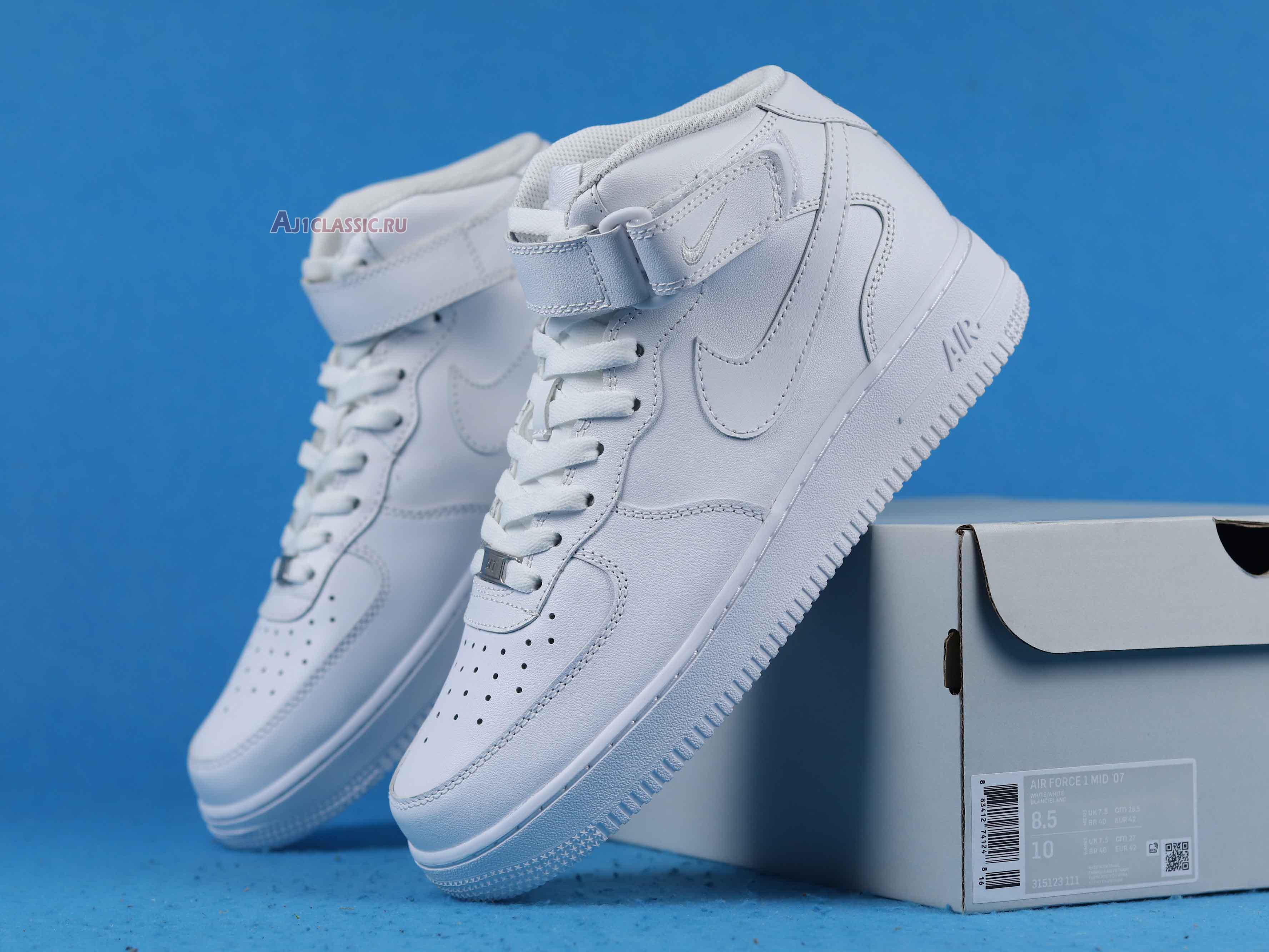 New Nike Air Force 1 Mid 07 "White" 315123-111 Shoes