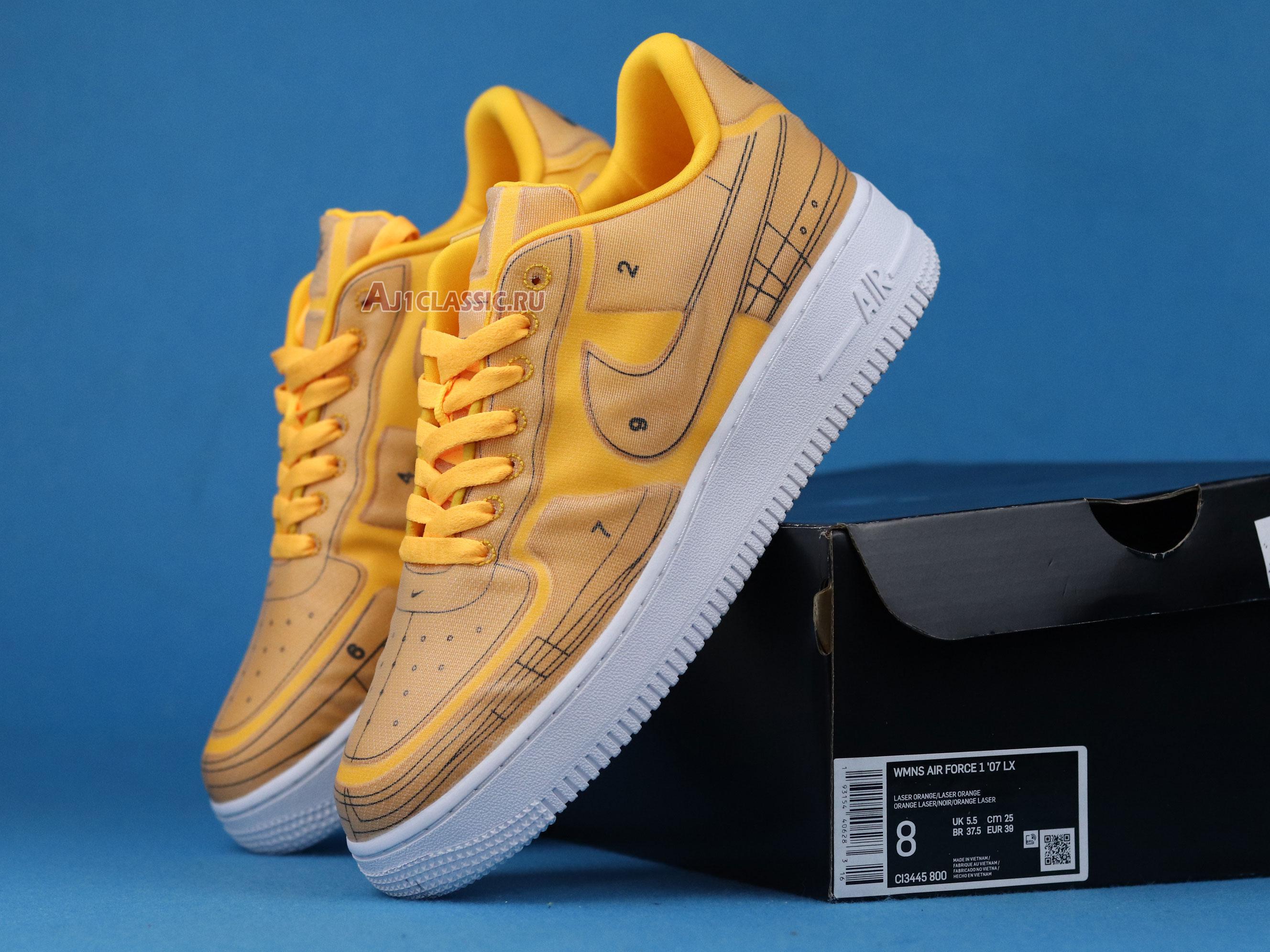 New Nike Wmns Air Force 1 07 Low LX "Laser Orange" CI3445-800 Shoes