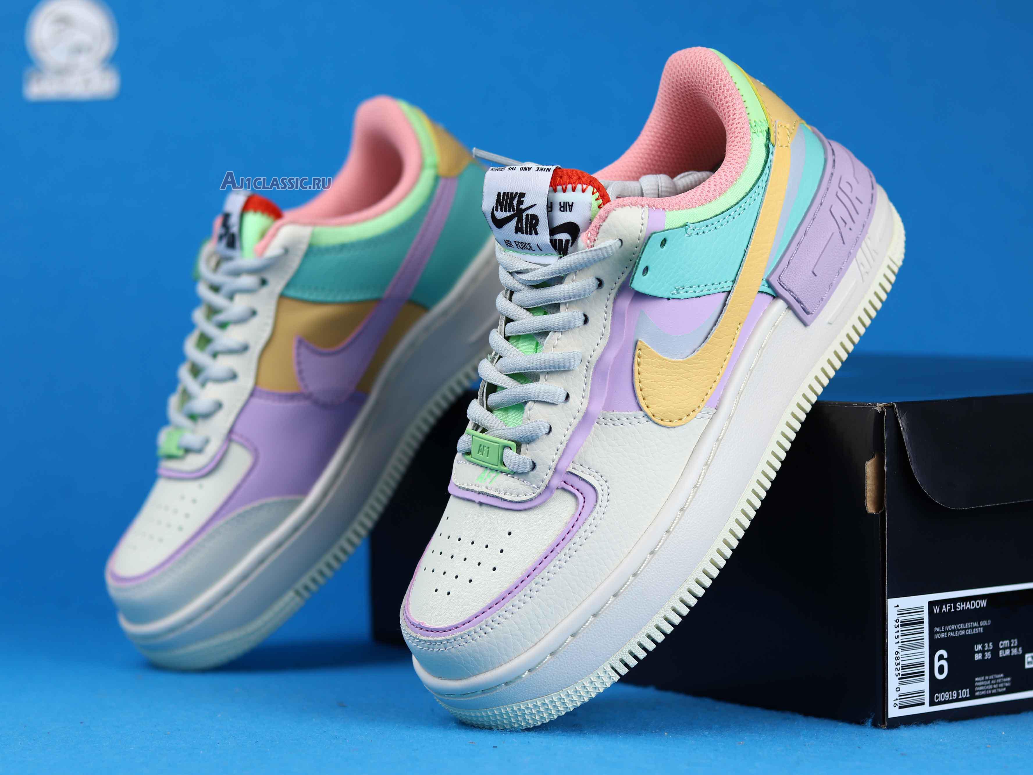 New Nike Wmns Air Force 1 Low Shadow "Pale Ivory" CI0919-101 Shoes