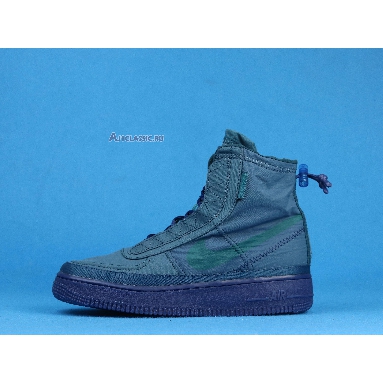 Nike Air Force 1 High Wmns Shell Turqouise BQ6096-300 Midnight Turquoise/Green Mens Womens Shoes