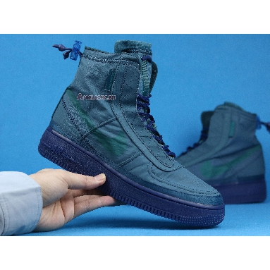 Nike Air Force 1 High Wmns Shell Turqouise BQ6096-300 Midnight Turquoise/Green Mens Womens Shoes