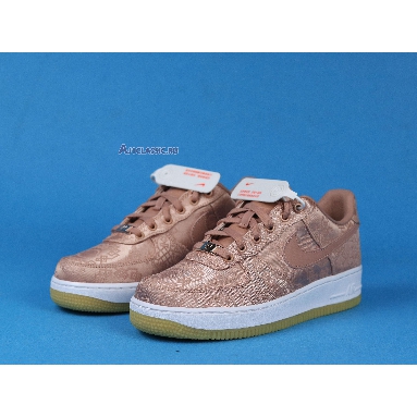 CLOT x Nike Air Force 1 Low Premium Rose Gold Silk CJ5290-600-02 Rose Gold/White/Gum Light Brown Sneakers