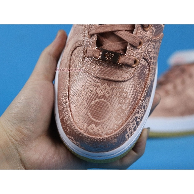 CLOT x Nike Air Force 1 Low Premium Rose Gold Silk CJ5290-600-02 Rose Gold/White/Gum Light Brown Sneakers