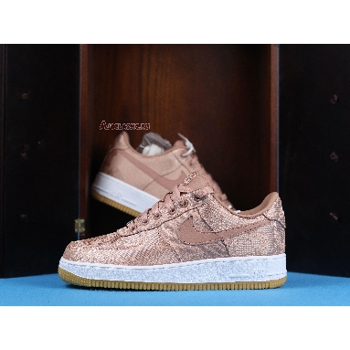 CLOT x Air Force 1 Low Premium Rose Gold Silk Special Box CJ5290-600 Rose Gold/White/Gum Light Brown Sneakers