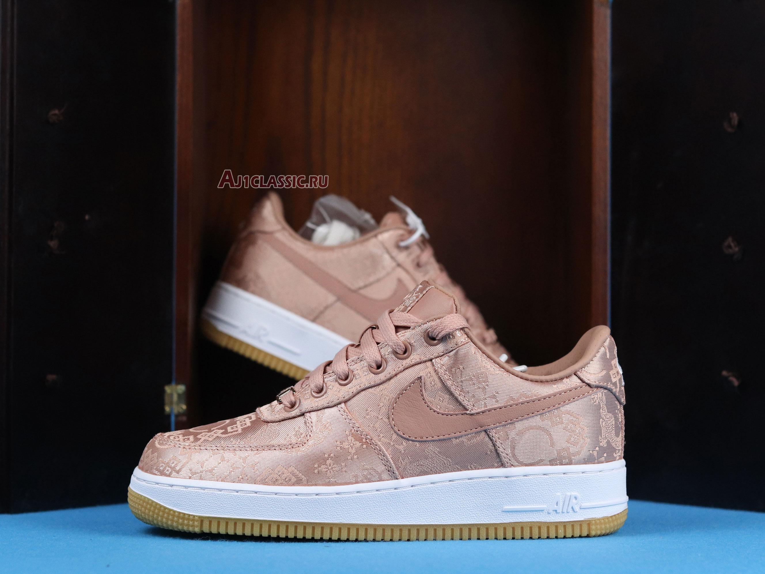 New CLOT x Air Force 1 Low Premium "Rose Gold Silk" Special Box CJ5290-600 Shoes