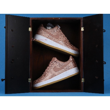 CLOT x Air Force 1 Low Premium Rose Gold Silk Special Box CJ5290-600 Rose Gold/White/Gum Light Brown Sneakers