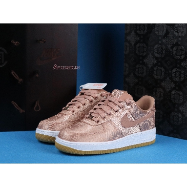 CLOT x Air Force 1 Low Premium Rose Gold Silk Special Box CJ5290-600 Rose Gold/White/Gum Light Brown Sneakers