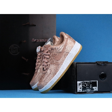 CLOT x Air Force 1 Low Premium Rose Gold Silk Special Box CJ5290-600 Rose Gold/White/Gum Light Brown Sneakers