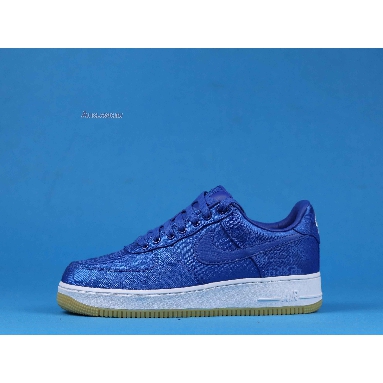 CLOT x Nike Air Force 1 Low PRM Royal Silk CJ5290-400 University Blue/White/Gum Mens Womens Shoes