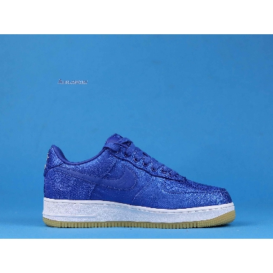 CLOT x Nike Air Force 1 Low PRM Royal Silk CJ5290-400 University Blue/White/Gum Mens Womens Shoes