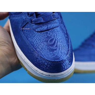 CLOT x Nike Air Force 1 Low PRM Royal Silk CJ5290-400 University Blue/White/Gum Mens Womens Shoes