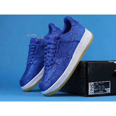 CLOT x Nike Air Force 1 Low PRM Royal Silk CJ5290-400 University Blue/White/Gum Mens Womens Shoes