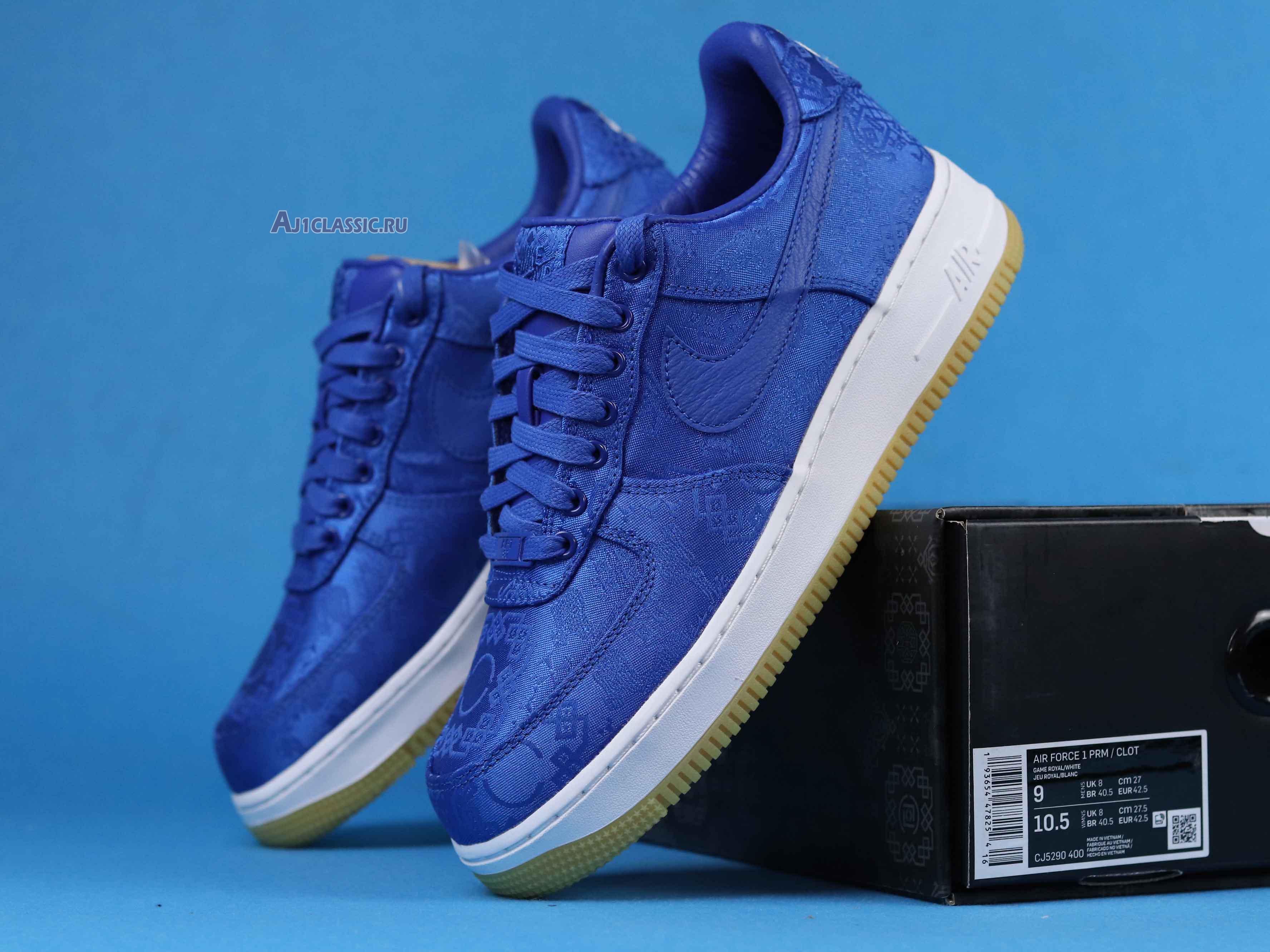 CLOT x Nike Air Force 1 Low PRM "Royal Silk" CJ5290-400