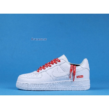 Supreme x Nike Air Force 1 Low Box Logo - White CU9225-100 White/White/Red Mens Womens Shoes