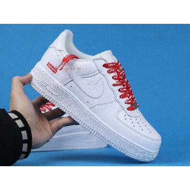 Supreme x Nike Air Force 1 Low Box Logo - White CU9225-100 White/White/Red Mens Womens Shoes