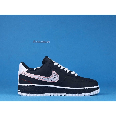 Nike Air Force 1 Low 07 LV8 Exposed Stitching CU6646-001 Black/White/Bright Crimson/Green Strike Mens Womens Shoes