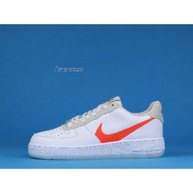 Nike Air Force 1 Low Orange Swoosh CD0888-100 White/Grey/Orange Mens Womens Shoes