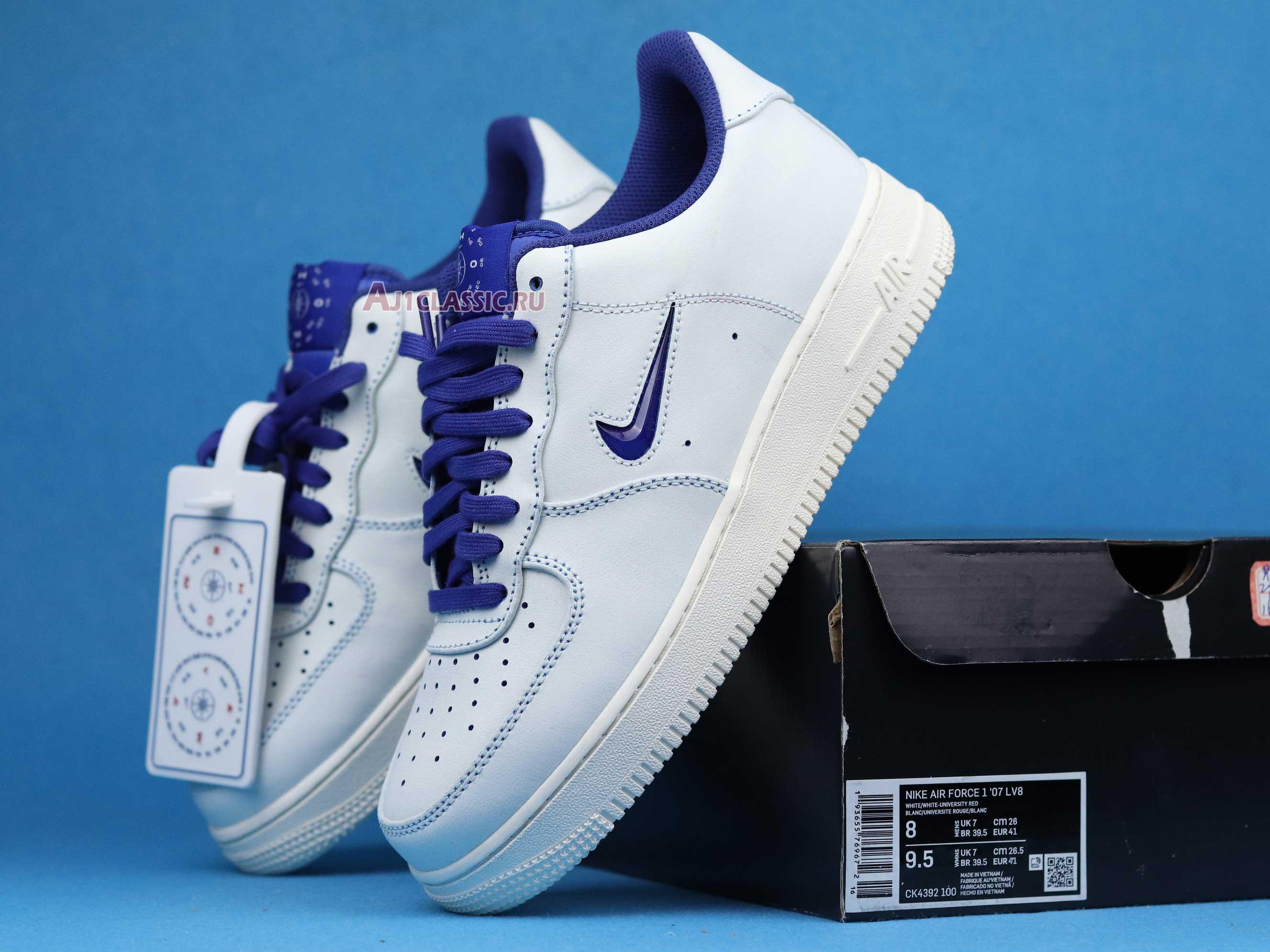 New Nike Air Force 1 Jewel "Home & Away - Concord" CK4392-100 Shoes