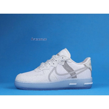 Nike Air Force 1 React QS White Ice CQ8879-100 White/Light Bone/Sail/Rush Coral Mens Womens Shoes