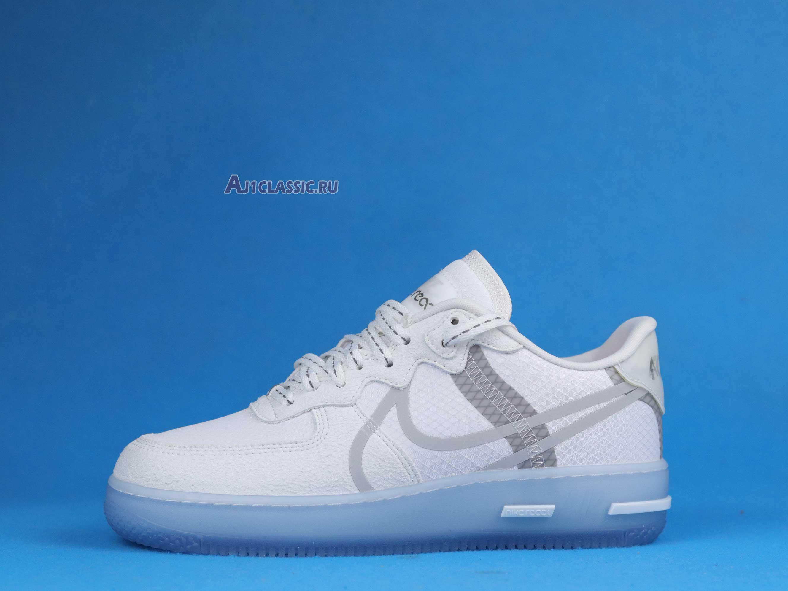 New Nike Air Force 1 React QS "White Ice" CQ8879-100 Shoes