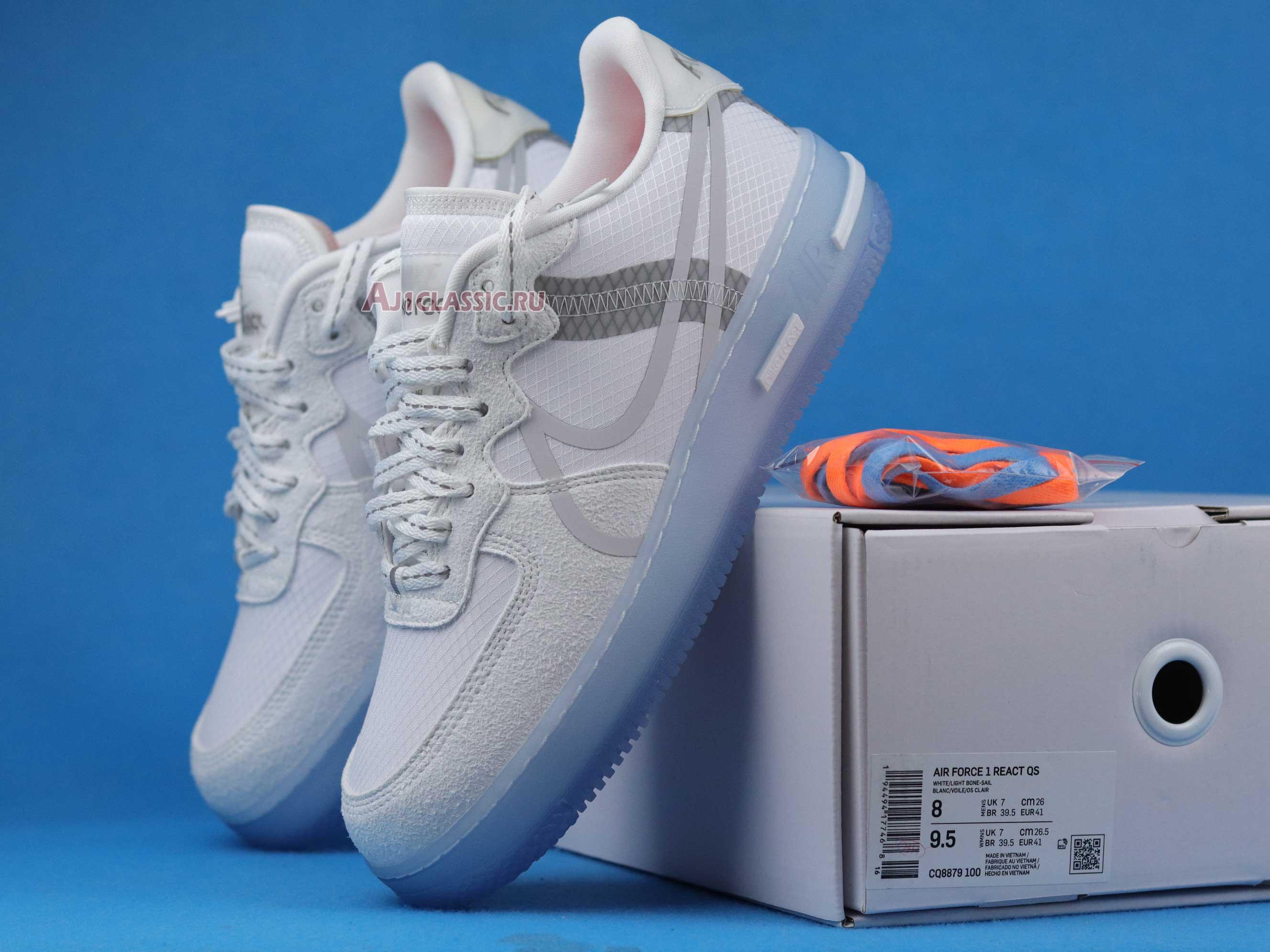 New Nike Air Force 1 React QS "White Ice" CQ8879-100 Shoes