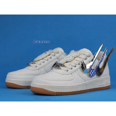 Travis Scott x Nike Air Force 1 Sail AQ4211-101 Sail/Gum Light Brown/Sail Mens Womens Shoes