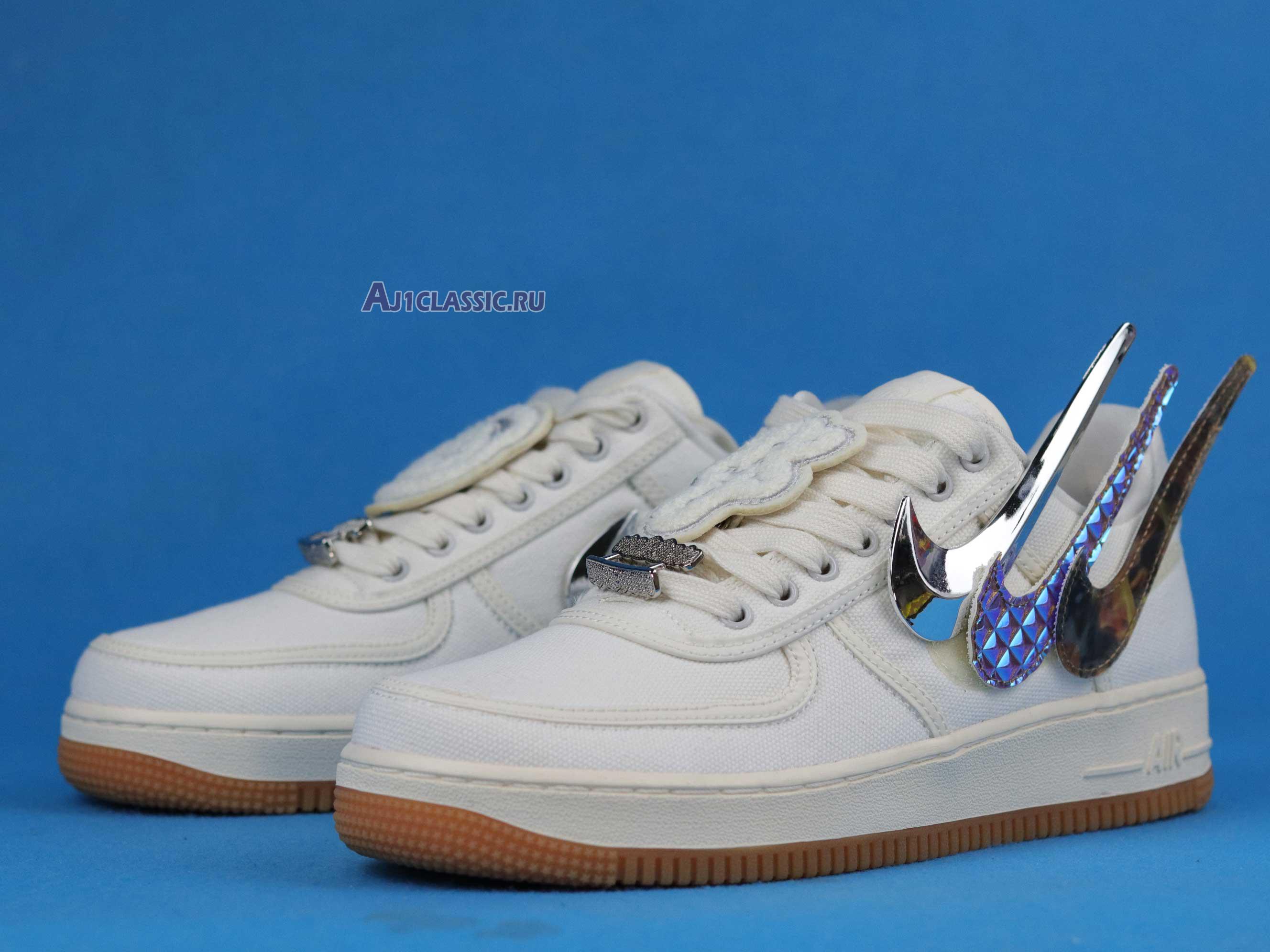 New Travis Scott x Nike Air Force 1 "Sail" AQ4211-101 Shoes