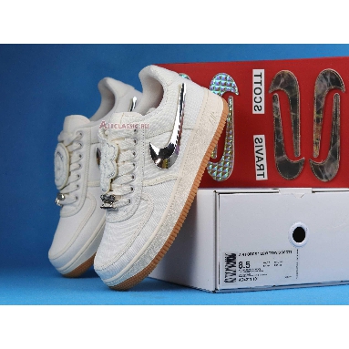 Travis Scott x Nike Air Force 1 Sail AQ4211-101 Sail/Gum Light Brown/Sail Mens Womens Shoes