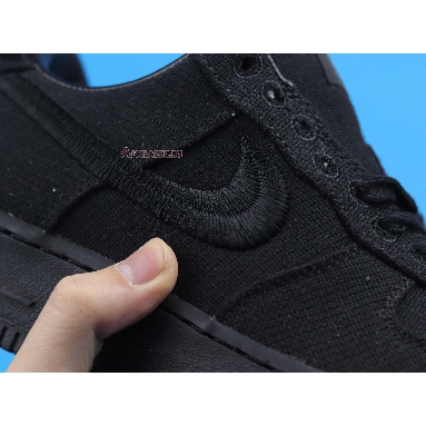 Stussy x Nike Air Force 1 Low Triple Black CZ9084-001 Black/Black/Black Mens Womens Shoes