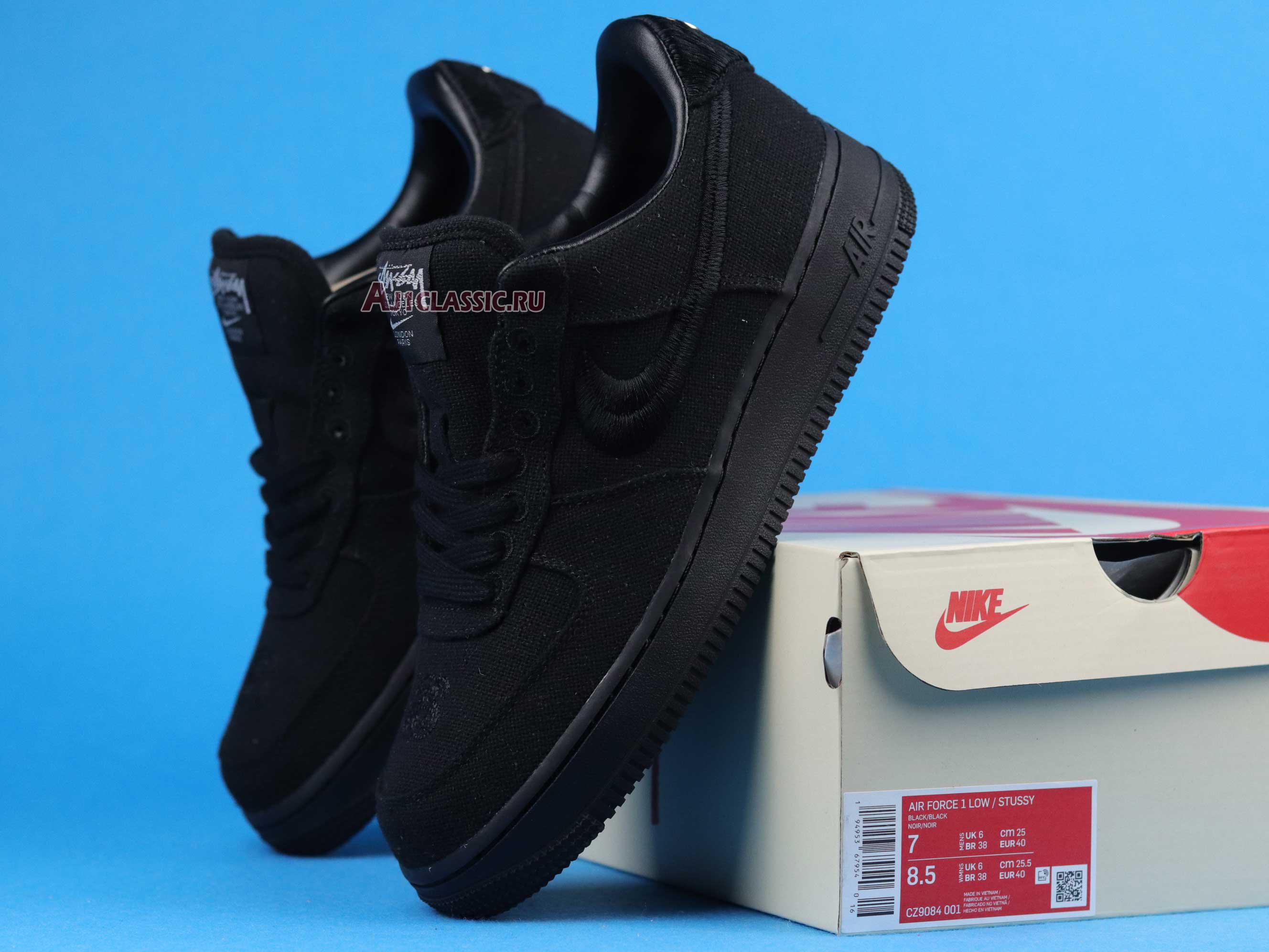 New Stussy x Nike Air Force 1 Low "Triple Black" CZ9084-001 Shoes