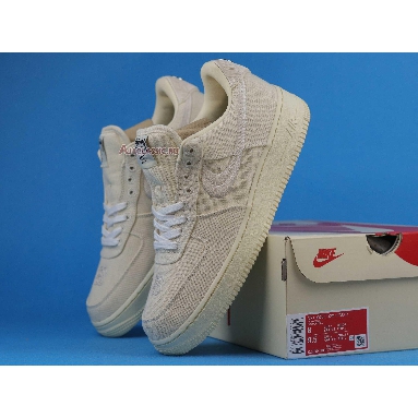 Stussy x Nike Air Force 1 Low Fossil CZ9084-200 Fossil Stone/Sail/Off White Mens Womens Shoes