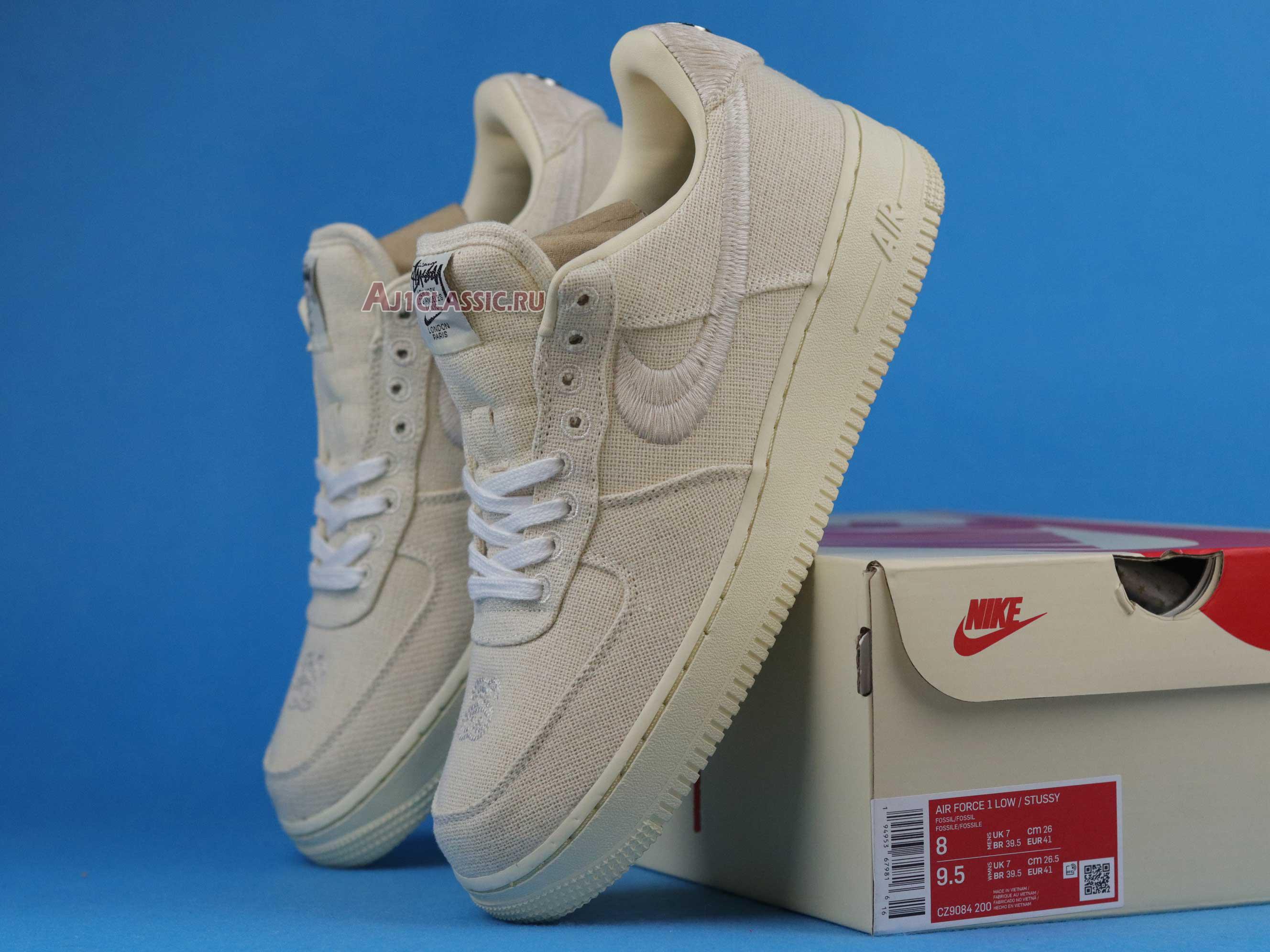 New Stussy x Nike Air Force 1 Low "Fossil" CZ9084-200 Shoes