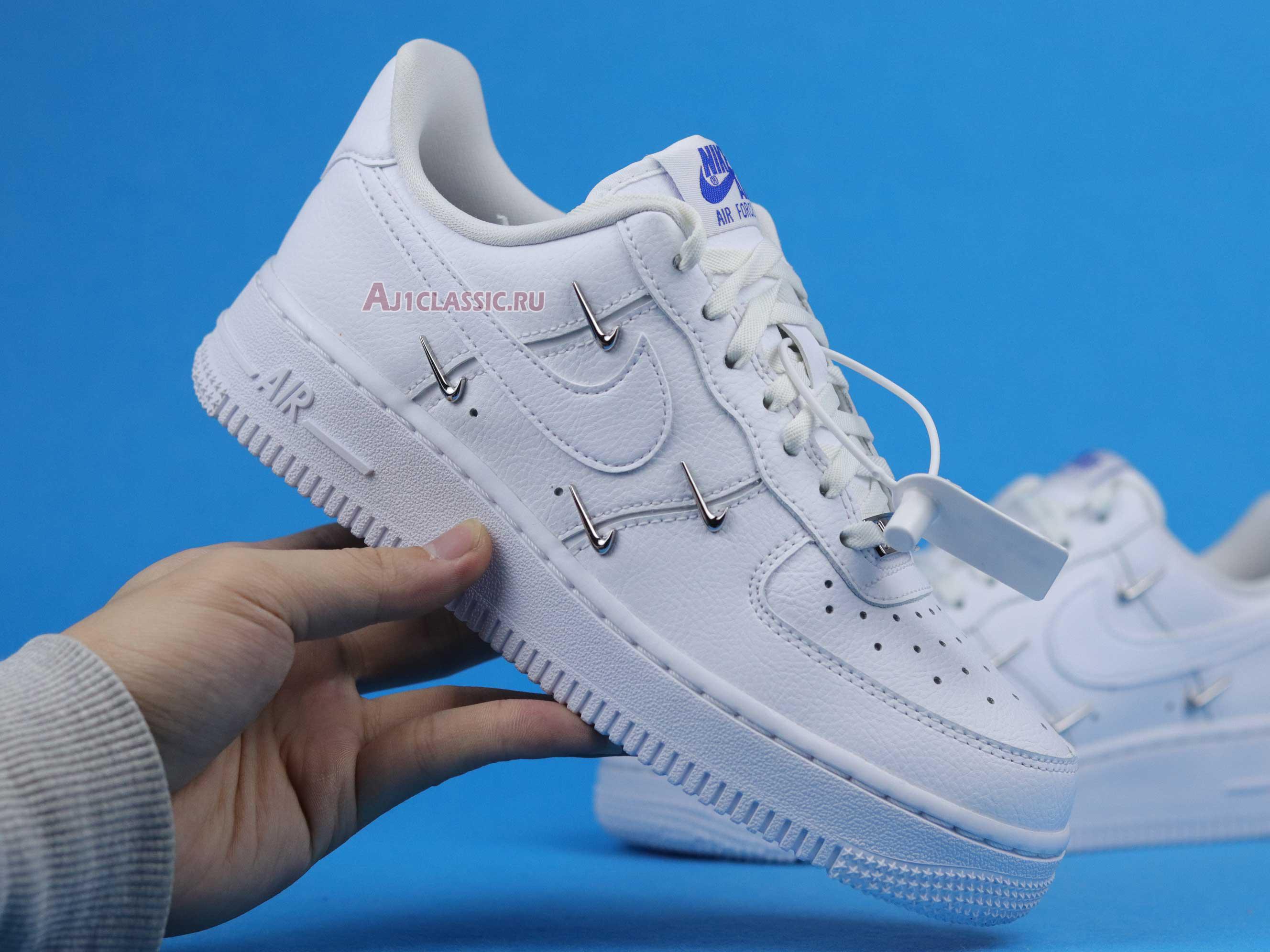 New Nike Wmns Air Force 1 07 LX "Sisterhood - White Metallic Silver" CT1990-100 Shoes