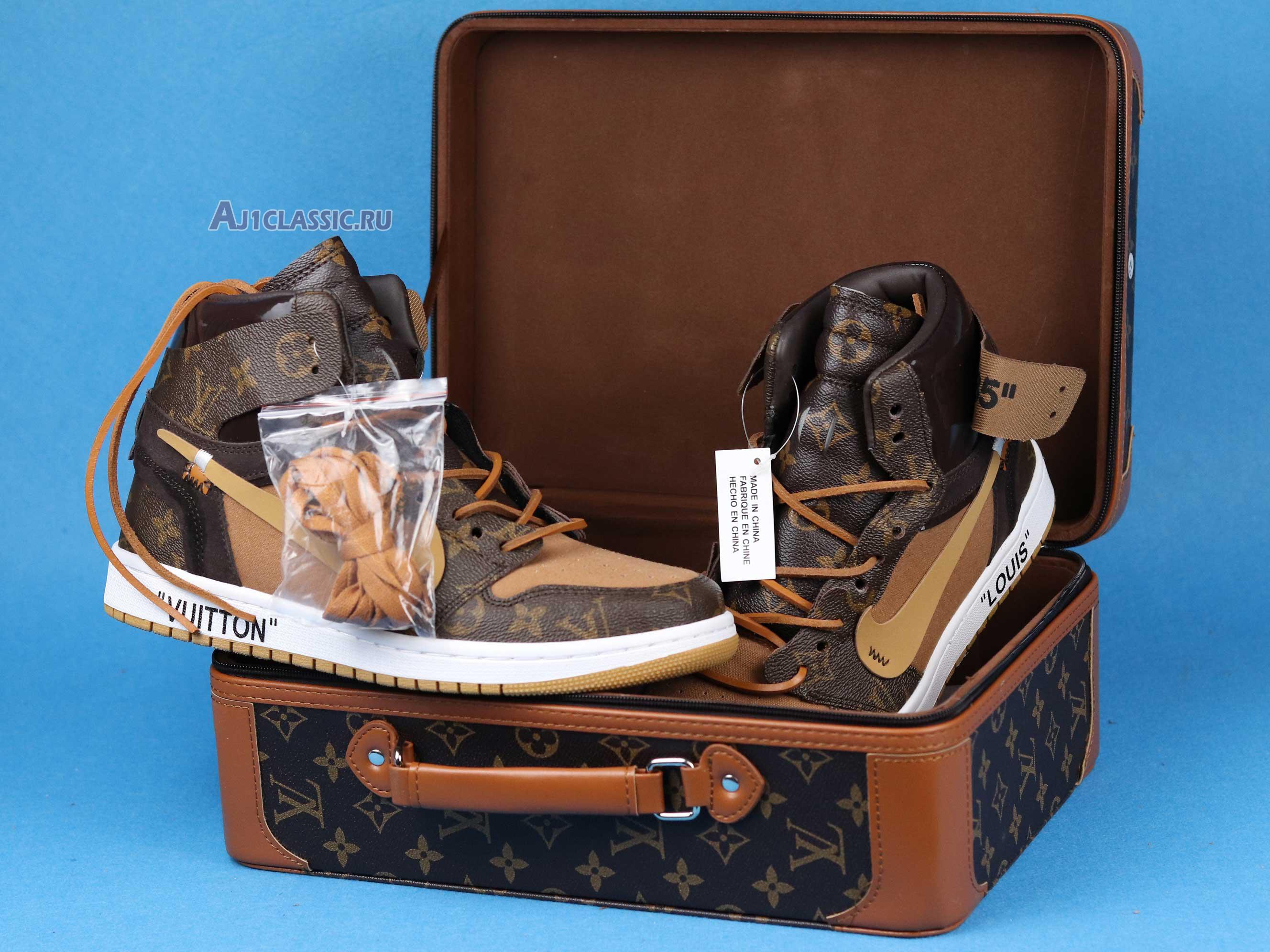 Louis Vuitton x Off-White x Air Jordan 1 "Off-Louis" AQ0818-202 (Full Set LV Box)