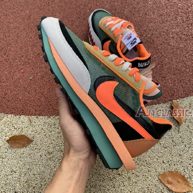 Sacai x Nike LDWaffle Shark BV0073-081 Orange Red/Grass Green//Black/White Sneakers