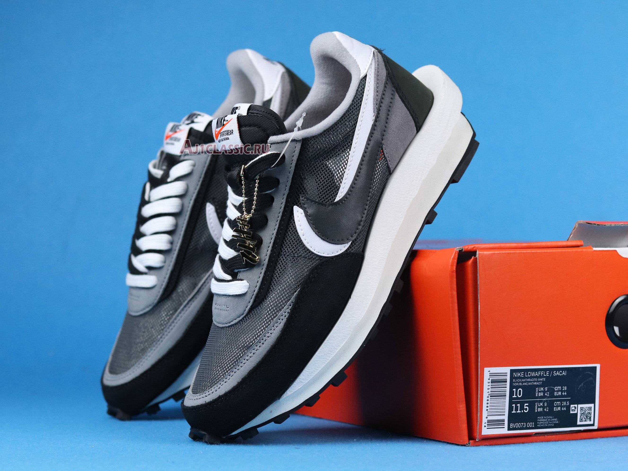 New Sacai x Nike LDWaffle "Black" BV0073-001 Shoes