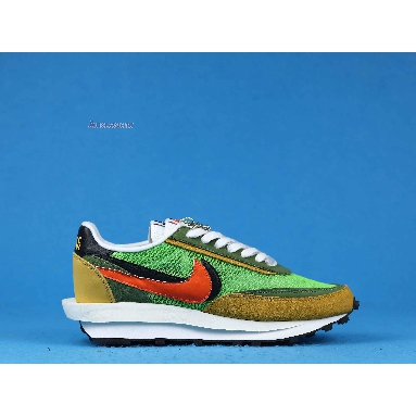 Sacai x Nike LDWaffle Green Gusto BV0073-300 Green Gusto/Black-Varsity Maize-Safety Orange Mens Womens Shoes