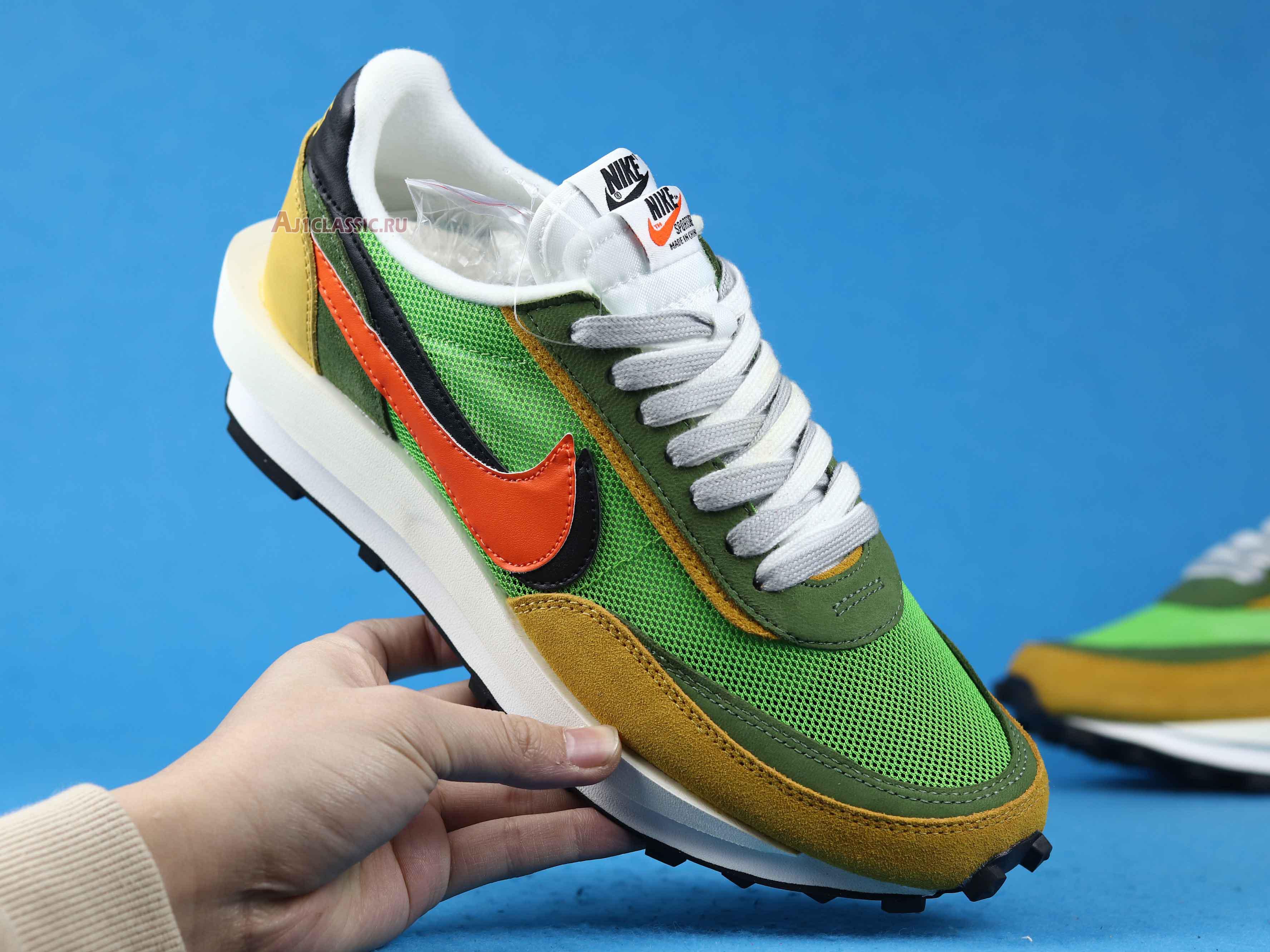 New Sacai x Nike LDWaffle "Green Gusto" BV0073-300 Shoes