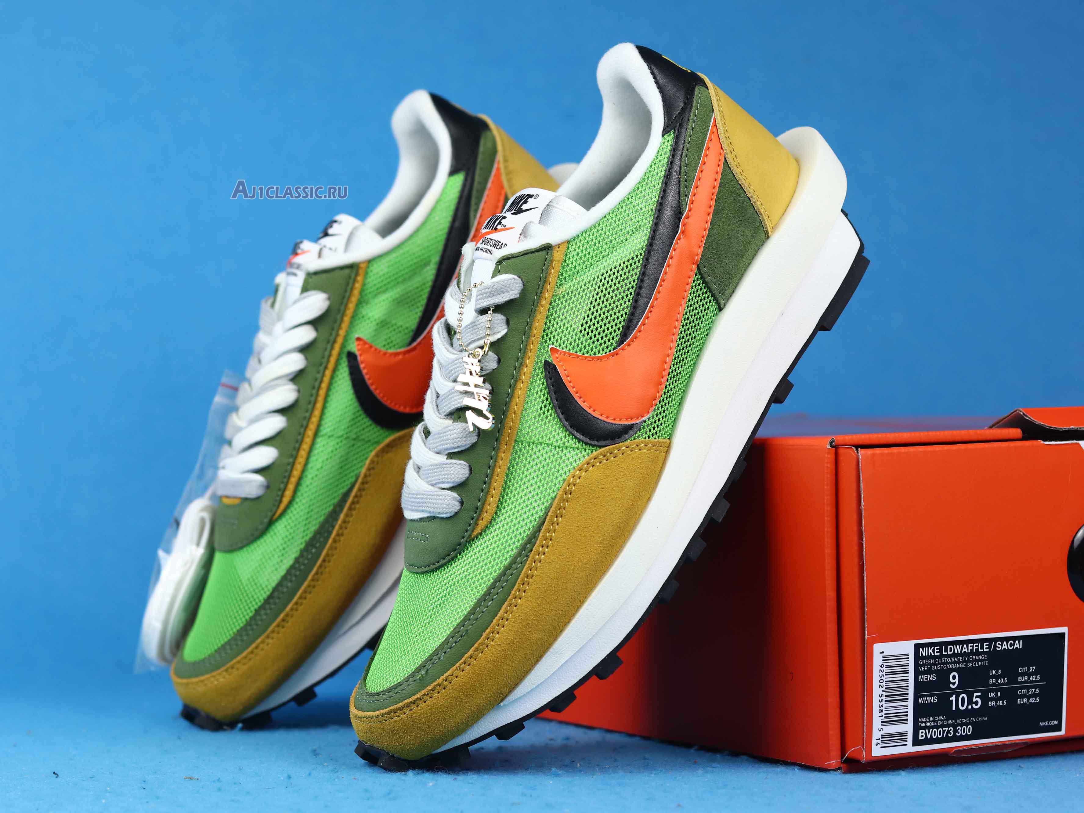 New Sacai x Nike LDWaffle "Green Gusto" BV0073-300 Shoes