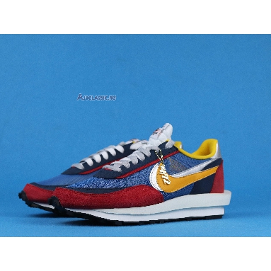 Sacai x Nike LDWaffle Varsity Blue BV0073-400 Varsity Blue/Del Sol-Varsity Red-Black Mens Womens Shoes