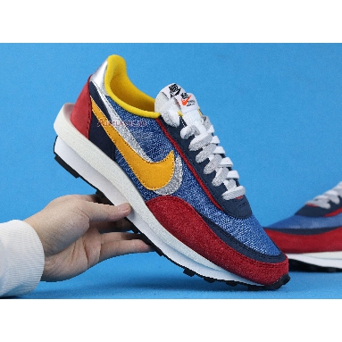 Sacai x Nike LDWaffle Varsity Blue BV0073-400 Varsity Blue/Del Sol-Varsity Red-Black Mens Womens Shoes