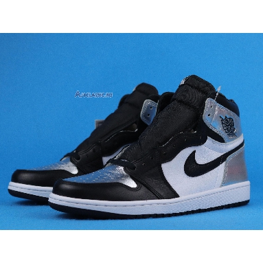 Air Jordan 1 Retro High OG Silver Toe CD0461-001 Black/Metallic Silver/White/Black Sneakers