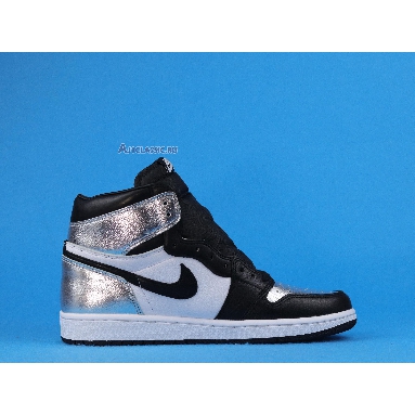 Air Jordan 1 Retro High OG Silver Toe CD0461-001 Black/Metallic Silver/White/Black Sneakers